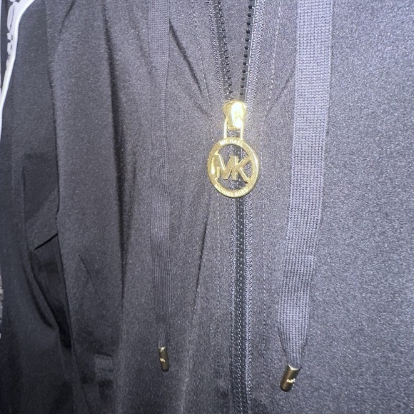 Michael Kors Women's Logo Tape Zip-Up Hoodie/Jacket Black Medium - Picture 8 of 9